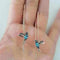 Gold Hummingbird Threader Earrings with Crystals - Velvet Haven