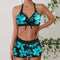 Linda | Floral Print Bikini Set with Boy Shorts - Velvet Haven