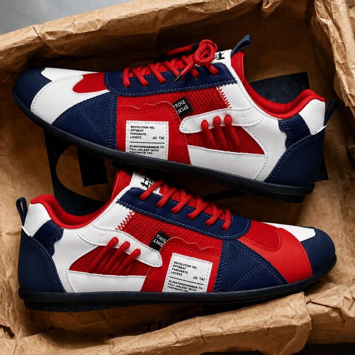 Luca | Retro Colourblock Trainers - Velvet Haven