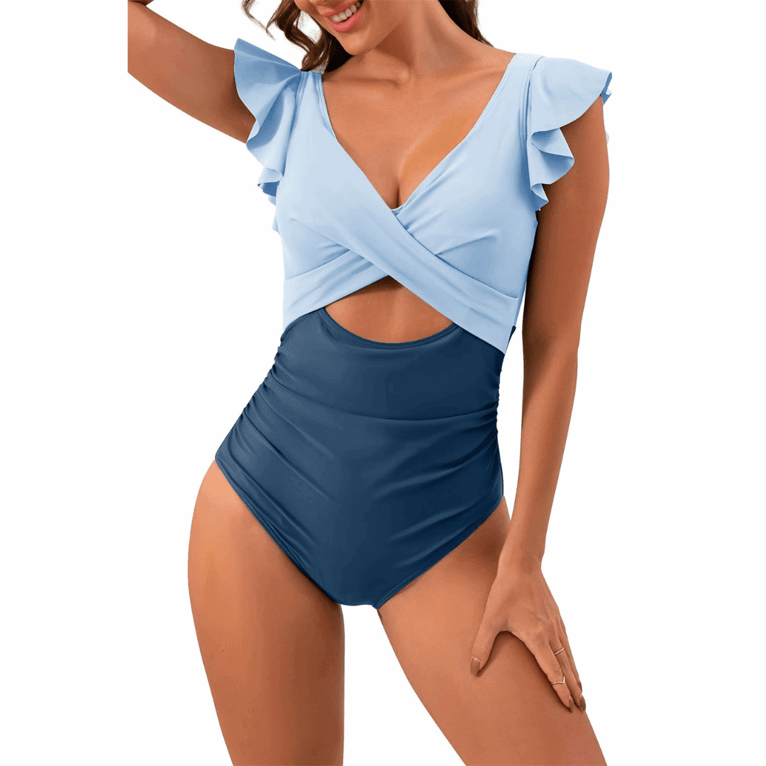 Maartje | Slimming Swimsuit with Ruffle Details - Velvet Haven