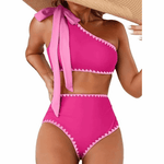 Marit | High-Waisted One-Shoulder Bikini Set - Velvet Haven
