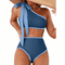 Marit | High-Waisted One-Shoulder Bikini Set - Velvet Haven