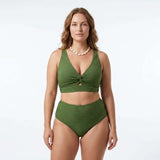 Melanie | Ribbed High-Waisted Bikini Set - Velvet Haven