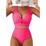 Melanie | Ribbed High-Waisted Bikini Set - Velvet Haven