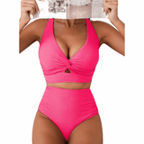 Melanie | Ribbed High-Waisted Bikini Set - Velvet Haven
