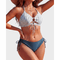 Nadia | Halterneck Push-Up Bikini Set with Tie-Front Detail - Velvet Haven