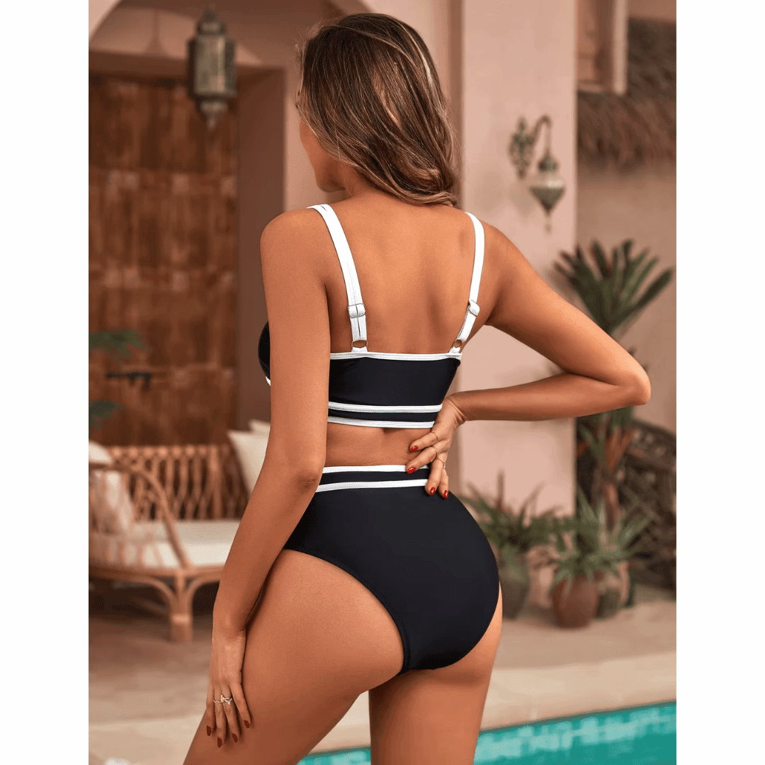 Novah | Sculpting High-Waisted Bikini Set - Velvet Haven