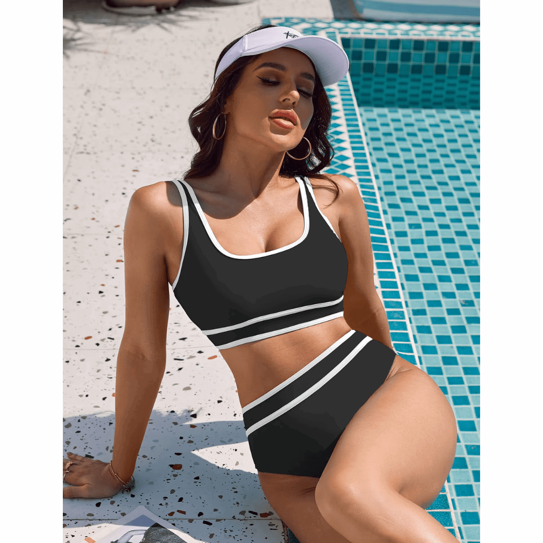Novah | Sculpting High-Waisted Bikini Set - Velvet Haven