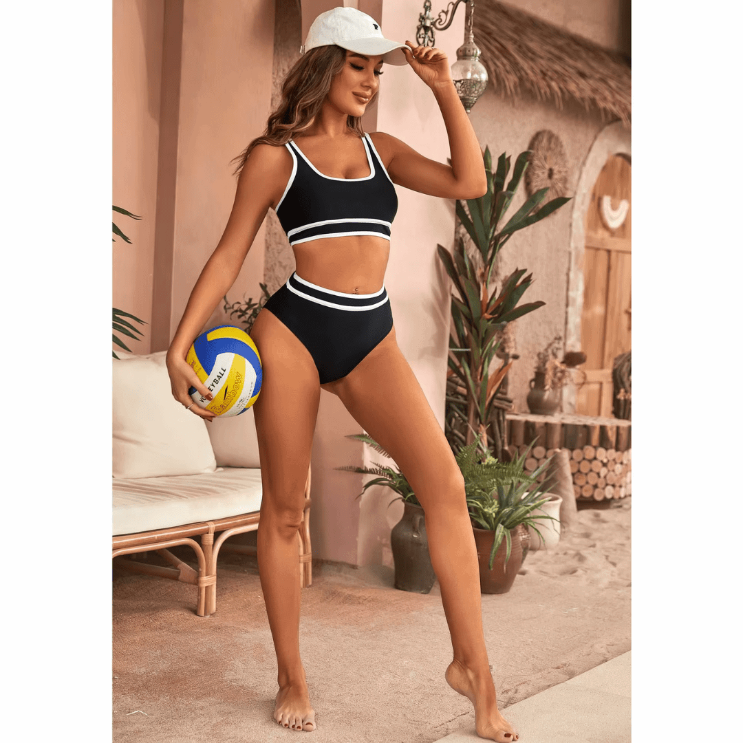 Novah | Sculpting High-Waisted Bikini Set - Velvet Haven