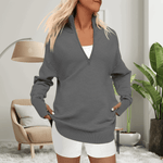 Quinn | Cozy Quarter Zip Jumper - Velvet Haven