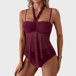 Roos | Flowy Mesh Tankini Set - Velvet Haven