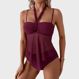 Roos | Flowy Mesh Tankini Set - Velvet Haven