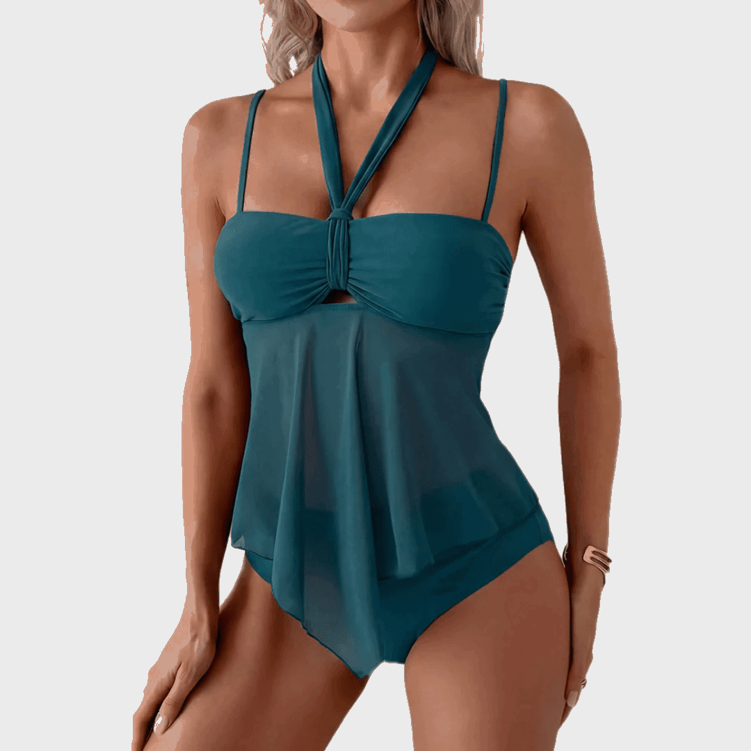 Roos | Flowy Mesh Tankini Set - Velvet Haven