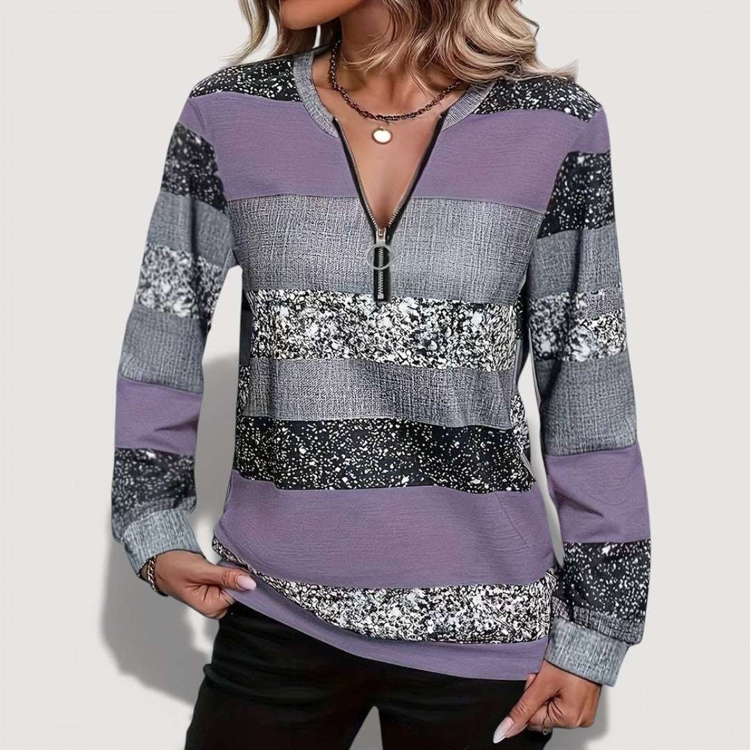 Rylie | Cosy Zip Jumper - Velvet Haven