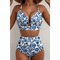 Saar | Sculpting Printed High-Waisted Bikini Set - Velvet Haven