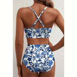 Saar | Sculpting Printed High-Waisted Bikini Set - Velvet Haven