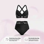 Sabine | 2-in-1 High-Waisted Mesh-Detail Bikini Set - Velvet Haven