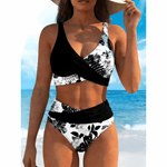 Sisi | Twist-Front High-Waisted Bikini Set - Velvet Haven