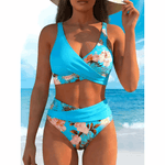 Sisi | Twist-Front High-Waisted Bikini Set - Velvet Haven