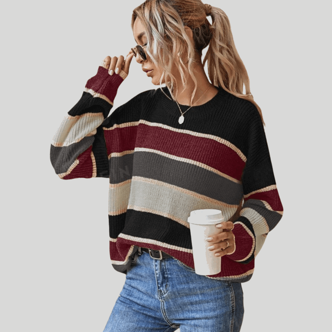 Somin | Comfy Round Neck Jumper - Velvet Haven