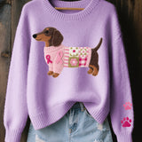 Elsie | Knitted Dachshund Jumper