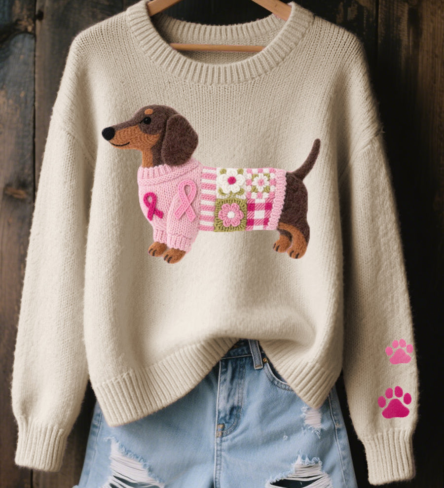 Elsie | Knitted Dachshund Jumper