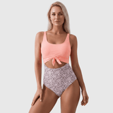 Suze | Sculpting Two-Tone High-Waisted Swimsuit - Velvet Haven