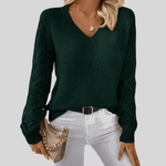 Tarin | Cosy V-Neck Jumper - Velvet Haven