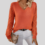 Tarin | Cosy V-Neck Jumper - Velvet Haven