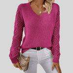 Tarin | Cosy V-Neck Jumper - Velvet Haven