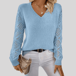 Tarin | Cosy V-Neck Jumper - Velvet Haven