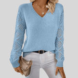 Tarin | Cosy V-Neck Jumper - Velvet Haven