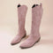 Evie | Embroidered Western Style Boots - Velvet Haven