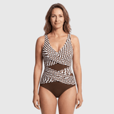 Wendy | Wrap-Front Cross-Detail Swimsuit - Velvet Haven