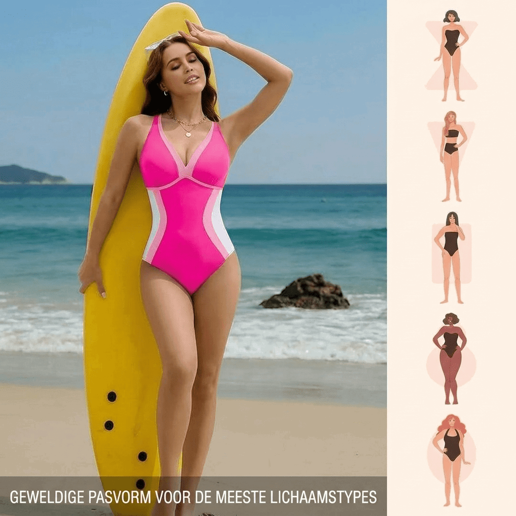 Zoe | Tummy Control Colour-Block Swimsuit - Velvet Haven
